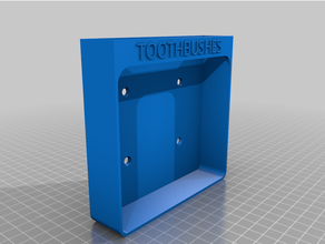 4 toothbrush case wall mount holder 3d print model - Mito3D