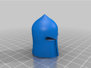 medieval helmet - closed angry barbut customizing character miniature dnd solid armor armour helm 3d print model - Mito3D