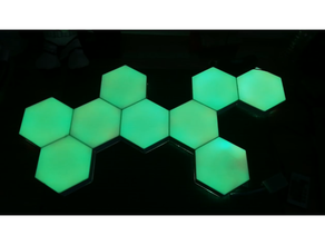 led light hexagon rgb leaf luz nano nanoleaf 3d print model - Mito3D