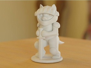 knight cat standing 3d print model - Mito3D