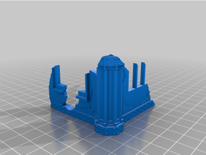empire ruined corners 40k ruins tabletop gaming terrain warhammer 3d print model - Mito3D