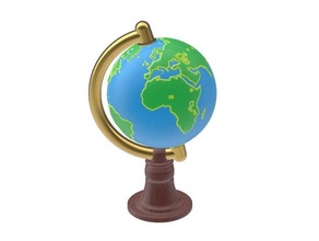 tiny spinning globe calico critter desktop toy dollhouse furniture minitures forest families living room map miniature office playmobil prop study sylvanian worldmap 3d print model - Mito3D