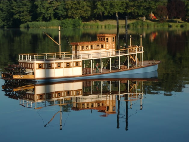 steamboat swift paddle steamer rcboat 3D print model - Mito3D