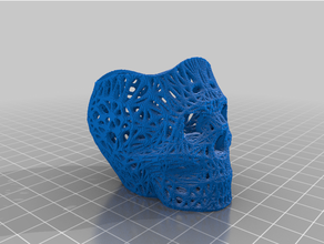 3d barra oblicua voronoi cráneo lápiz soporte 3d print model - Mito3D