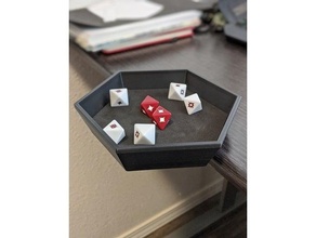 table clamp dice tray hexagonal tabletop 3d print model - Mito3D