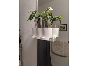 suction cup planter shelf bathroom accessories 3d print model - Mito3D