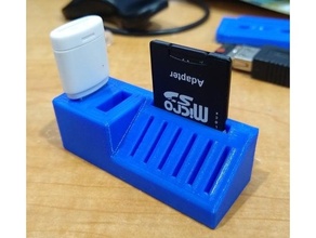 mini micro sd USB suporte 3d print model - Mito3D