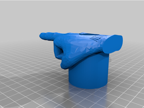 middle finger nerf barrel attachment swear 3d print model - Mito3D