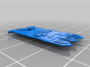 chama lagarto bandeira 3d print model - Mito3D