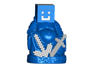 Buda Minecraft apoia pop buddha 3d print model - Mito3D