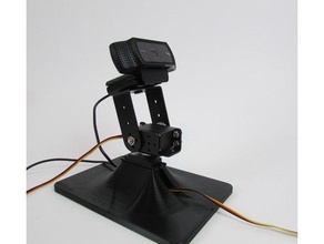 pan inclinación base arduino cámara montar frambuesa pi robótica 3d print model - Mito3D