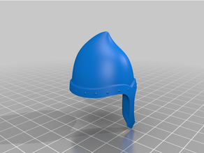 medieval helmet - italian-norman nasal customizing character miniature dnd solid armor armour helm 3d print model - Mito3D