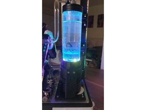 vertical estante soporte LED anillo toma termica Pacífico pr22 bomba reserva pionero reservorio watercoo refrigeración agua 3d print model - Mito3D