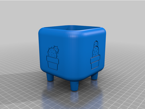 suculento cubo Panela suculentos 3d print model - Mito3D