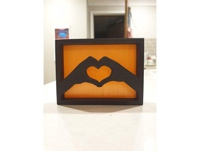 heart hands shelf ornament art artwork beautiful friendship gift love picture pretty 3d print model - Mito3D