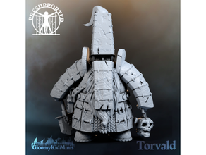 torvald sturlagson mountain dwarf necromancer caster cleric death dnd miniature grave pathfinder presupported tabletop 3d print model - Mito3D