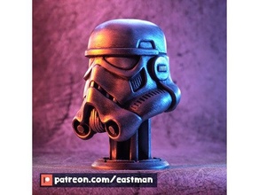 stormtrooper helmet piedestal fan art armor armour bust stand star wars trooper 3d print model - Mito3D