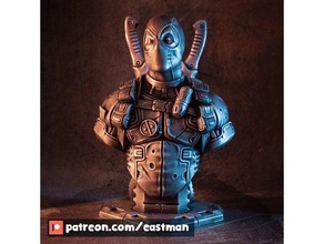 Deadpool büst yeniden düzenlendi desteksiz baskı hayran Sanat Eastman hayret mutant wade Wilson 3d print model - Mito3D