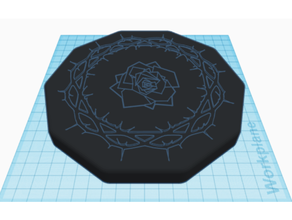 rose lid dice box dnd dragons dungeons gaming mini miniature table 3d print model - Mito3D