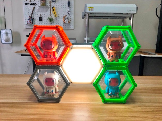 honeycomb display box light 3D print model - Mito3D