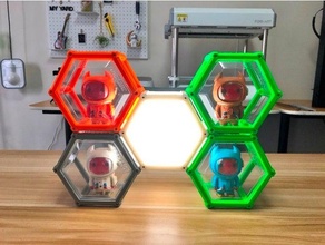 honeycomb display box light 3d print model - Mito3D
