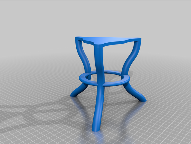 elevado pedestal trípode base 3D print model - Mito3D