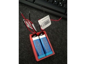 batterie caja alojamiento caso funda 2 9v doble 9volt batería soporte pilas 3d print model - Mito3D