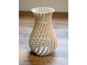 esquisito tortuoso vaso resumo arte artístico desafiador decoração decorativo Diversão casa orgânico espiral torção torcido ondulado 3d print model - Mito3D
