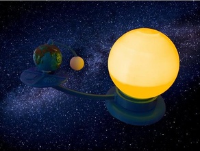 simple planetary earth-moon astronomia astronomy earth moon planetario space 3d print model - Mito3D