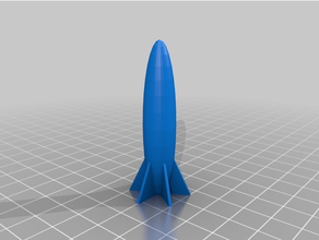 fin rocket 3d print model - Mito3D