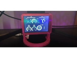 raspberry pi 3 stand 35 inch lcd pc monitor accessories mpcnc touchscreen case rpi 3d print model - Mito3D