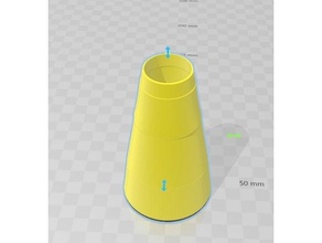 sus sessiz dondurma külahı trompet köşe uygulama 3d print model - Mito3D