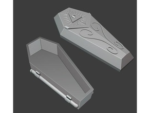 coffin mini tabletopdungeoneers 3d print model - Mito3D