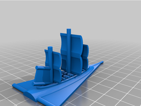 fantezi filolar efsanevi gemi bladeship filo uçan hidrofolyo Manowar yelkenpunk kanat gemisi 3d print model - Mito3D