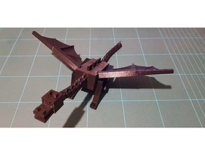 articulated minecraft ender dragon 3d print model - Mito3D
