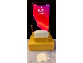 iphone xr 11 iphone7 airpod airpodpro charing gare regarde mise charge quai airpods chargeur supporter 3d print model - Mito3D