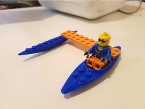 lego kayak brique 3d print model - Mito3D