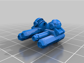 Novacat visto conjunto brazos americano mecha omnimech stompyrobots 3d print model - Mito3D