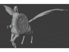 planícies centauro vento pónei tribo machado escudo selim Pegasus masmorras dragões 3d print model - Mito3D