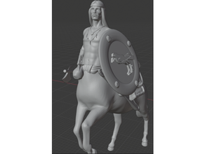 plains centaur great raven tribe tomahawk shield dungeons dragons 3d print model - Mito3D