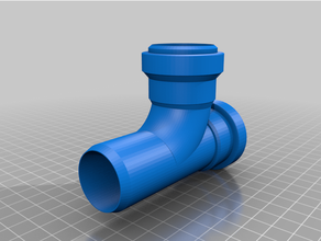 y-drain pipe 32 mm abflussrohr bath drain 32mm 3d print model - Mito3D
