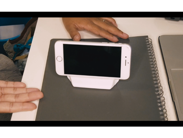 phine estante soporte horizontal v2 iphone teléfono smartphone 3D print model - Mito3D