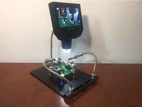 microscopio adattatore magnetizzato pcb titolare supporto + mani Gotico montare morsa mano USB 3d print model - Mito3D