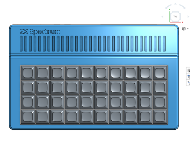 zx spectrum 48k arlecchino Astuccio guaina + meccanico tastiera spettro 3D print model - Mito3D