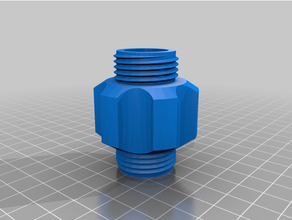 double sided male garden hose adapter vacuum 3d print model - Mito3D