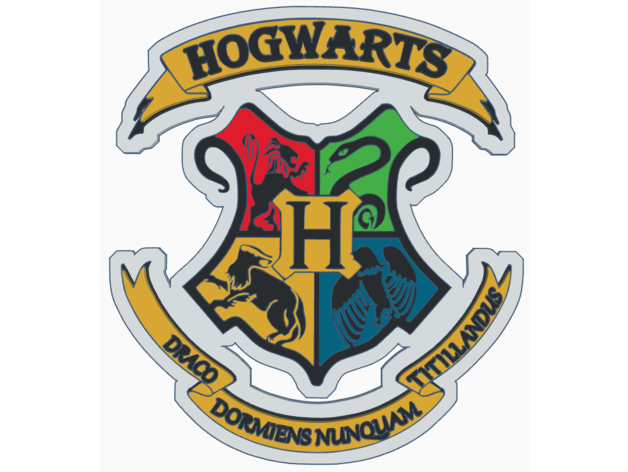 harry potter hogwarts logo hd harrypotter 3D print model - Mito3D