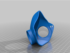 3d printed flexible mask easy assemble diy face respirator 3d print model - Mito3D