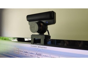 ps3 eye cam supports cap camera 3d print model - Mito3D