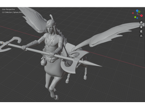 Ebenen Zentaur doppelt Waffe Sattel Pegasus Dungeons Drachen 3d print model - Mito3D