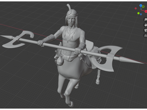 plains centaur double weapon dungeons dragons 3d print model - Mito3D
